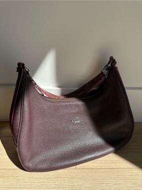 Coach F20917 East/West Harley Hobo Oxblood Multi Leather Shoulder Bag